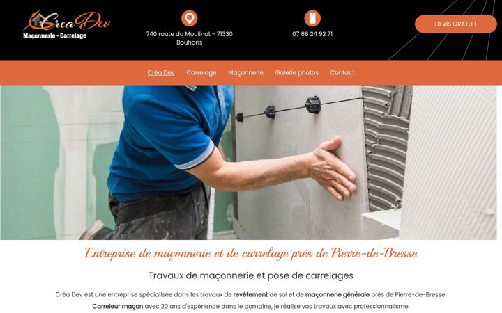 Screenshot ta' crea-dev71.fr