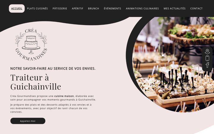 Screenshot of crea-gourmandises.fr