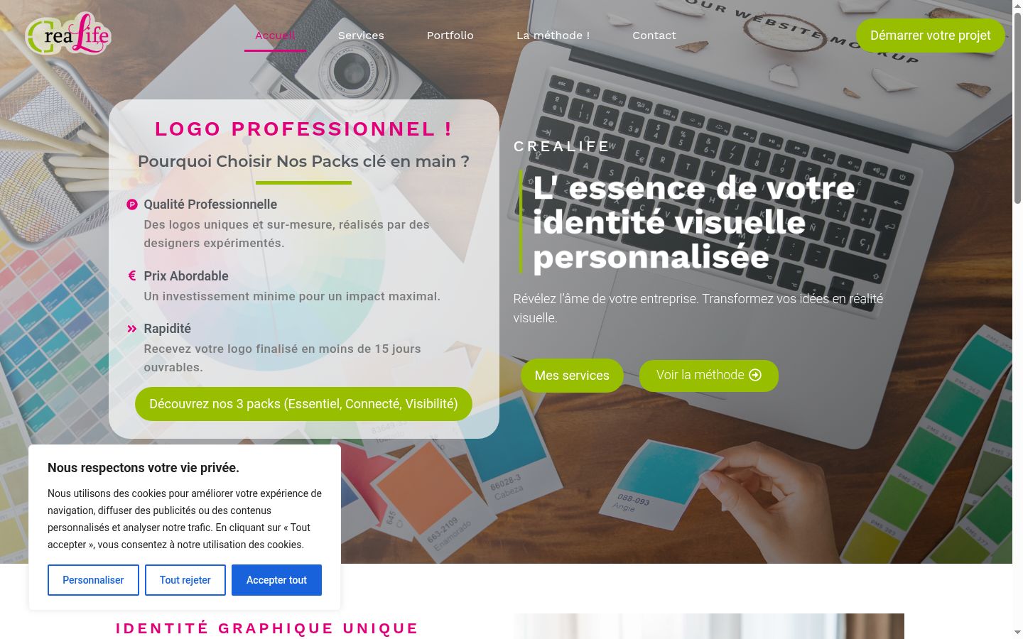 Screenshot del banner di consenso mostrato prima di qualsiasi interazione