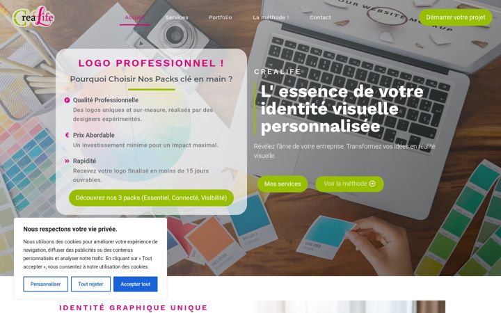 Screenshot of crea-life.be