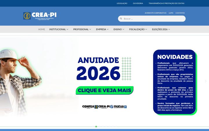 Screenshot του crea-pi.org.br