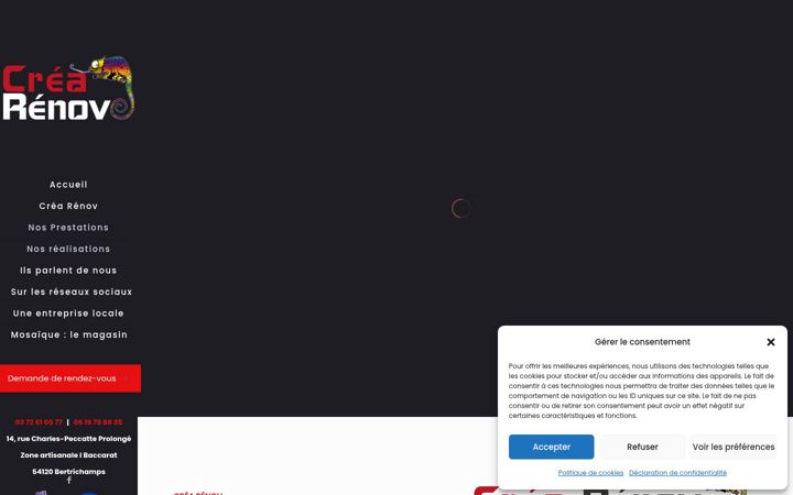 Screenshot of crea-renov.fr