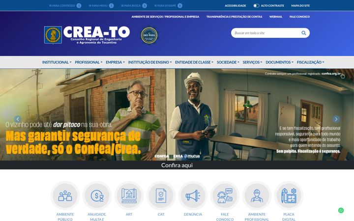 Screenshot of crea-to.org.br