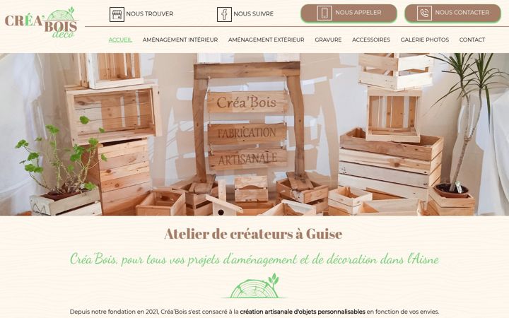 Screenshot ta' creabois-02.fr