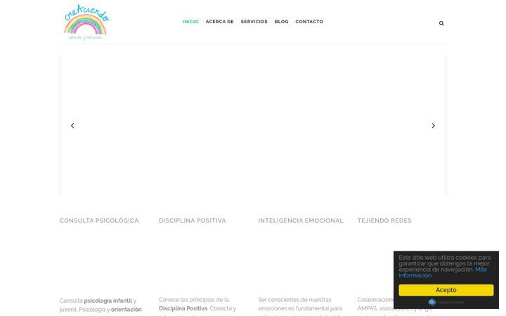 Screenshot of creaciendo.com