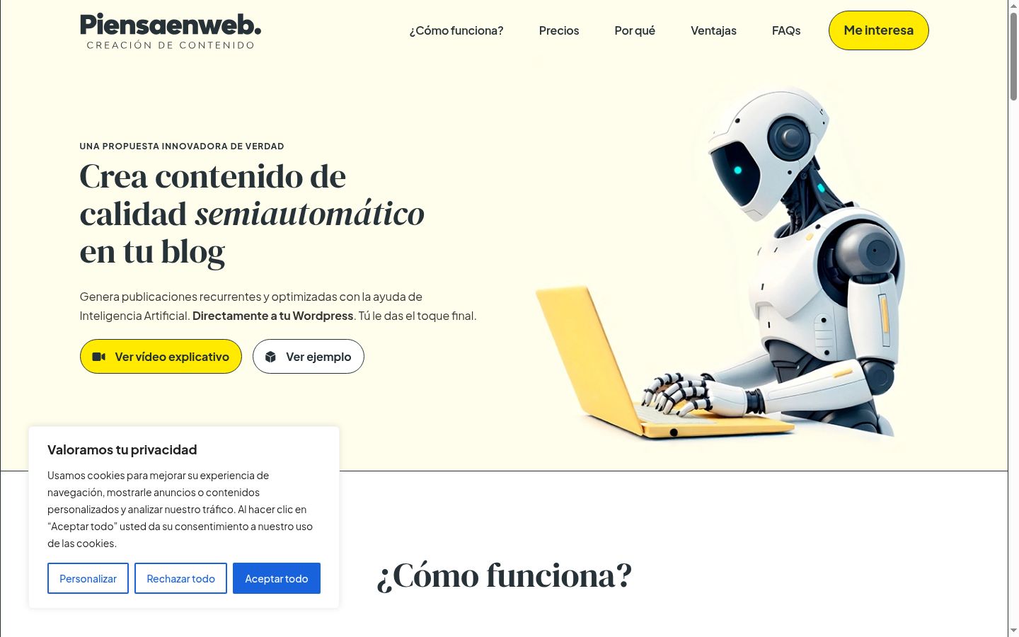Sutikimo reklamjuostės, rodytos prieš bet kokią sąveiką, ekrano kopija
