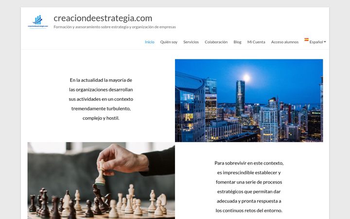 Screenshot of creaciondeestrategia.com