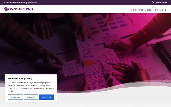 Screenshot of creacionesdamacia.com