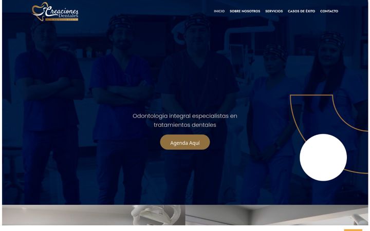 Screenshot of creacionesdentales.com