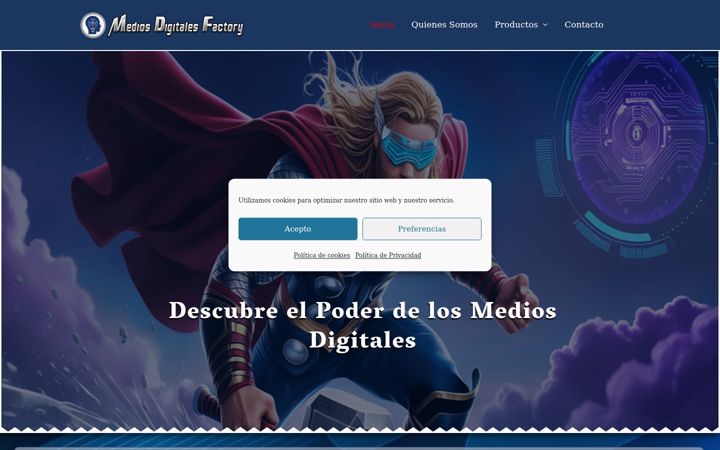 Screenshot of creacionesmediosdigitales.com