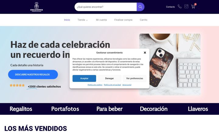 Ekrano kopija creacionespersonalizadas.es