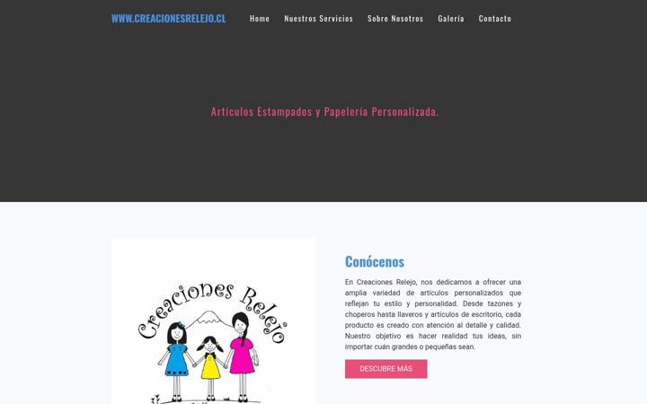 Screenshot of creacionesrelejo.cl