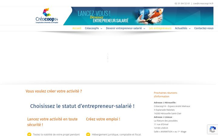 Screenshot ta' creacoop14.fr