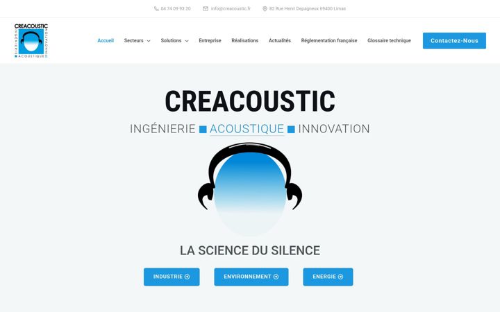 Screenshot of creacoustic.fr