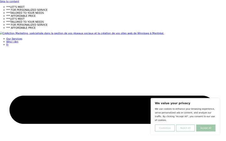Screenshot of creactionmarketing.ca