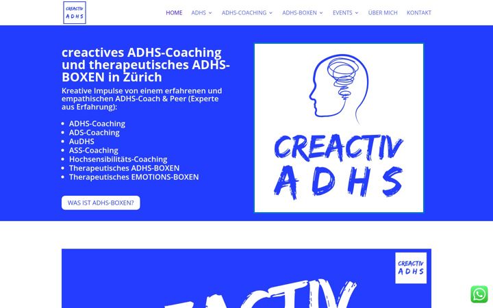 Screenshot of creactiv-adhs.ch