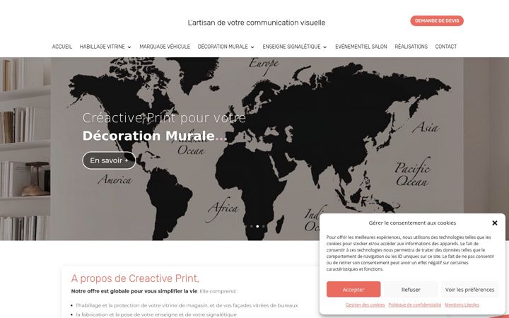Screenshot ta' creactiveprint.fr