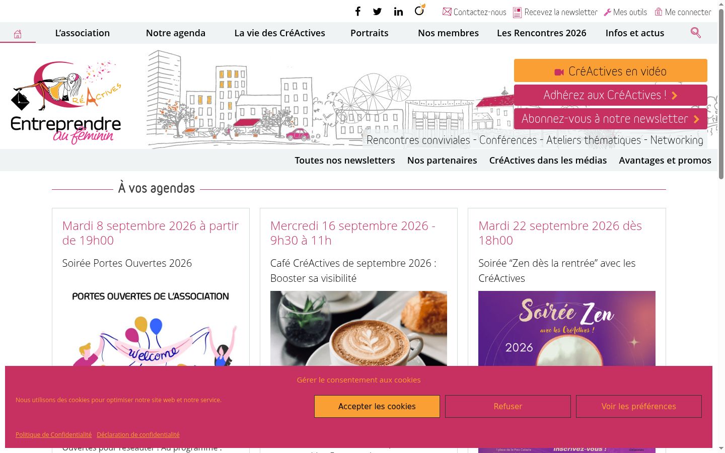 Screenshot tal-banner tal-kunsens muri qabel kwalunkwe interazzjoni