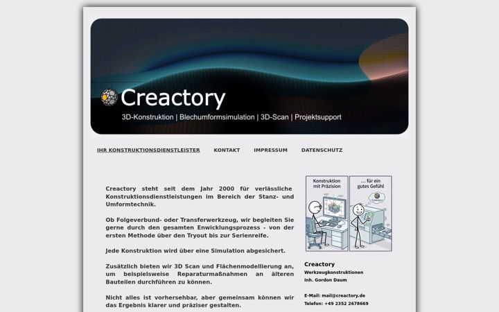 Screenshot of creactory.de