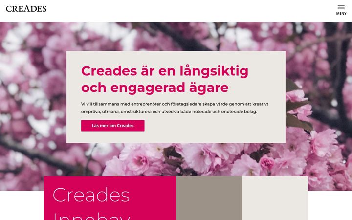 Screenshot of creades.se