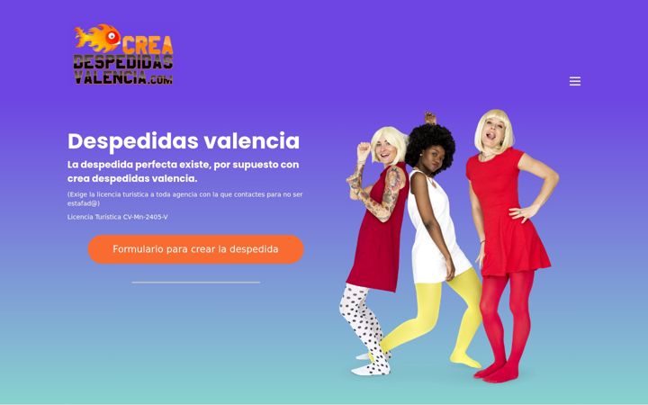 Screenshot of creadespedidasvalencia.com