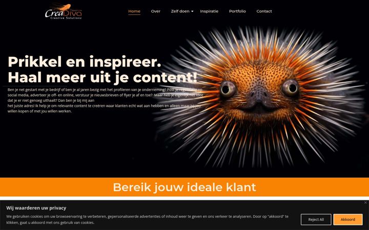 Screenshot of creadivacommunicatie.nl