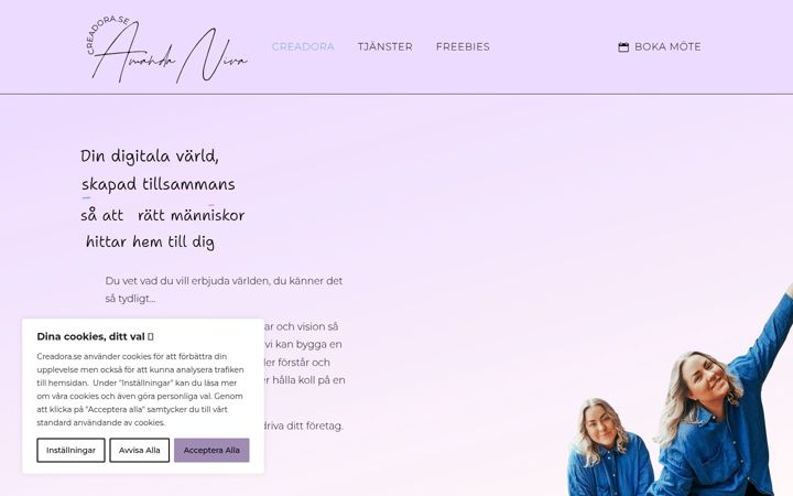 Screenshot of creadora.se