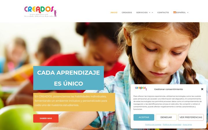 Screenshot of creadoscentroeducativo.com