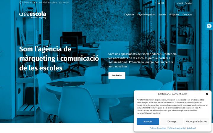 Screenshot of creaescola.com