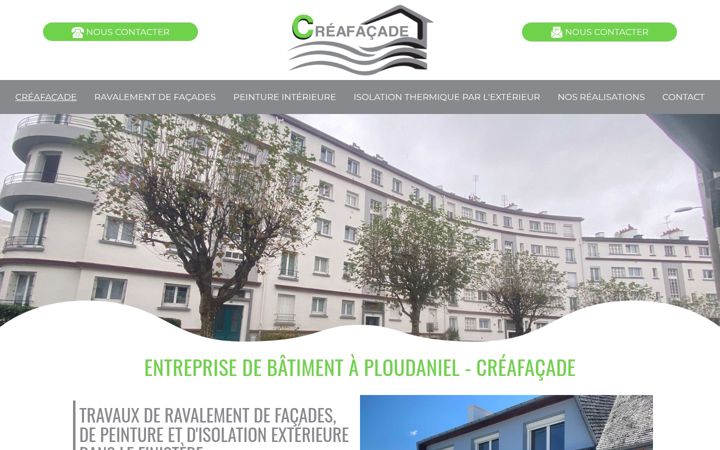 Screenshot of creafacade.fr