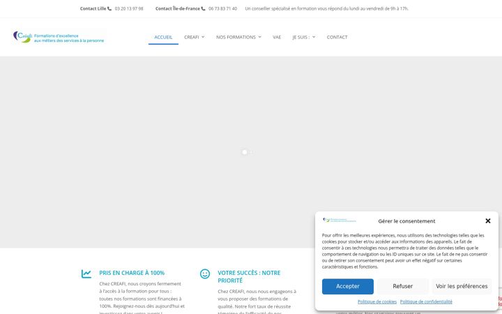 Screenshot of creafi.fr