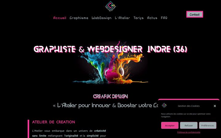 Screenshot of creafikdesign.fr