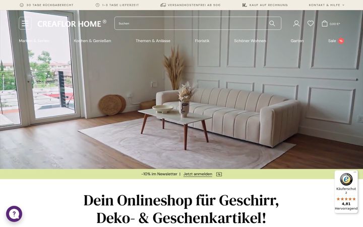 Screenshot of creaflor-home.de