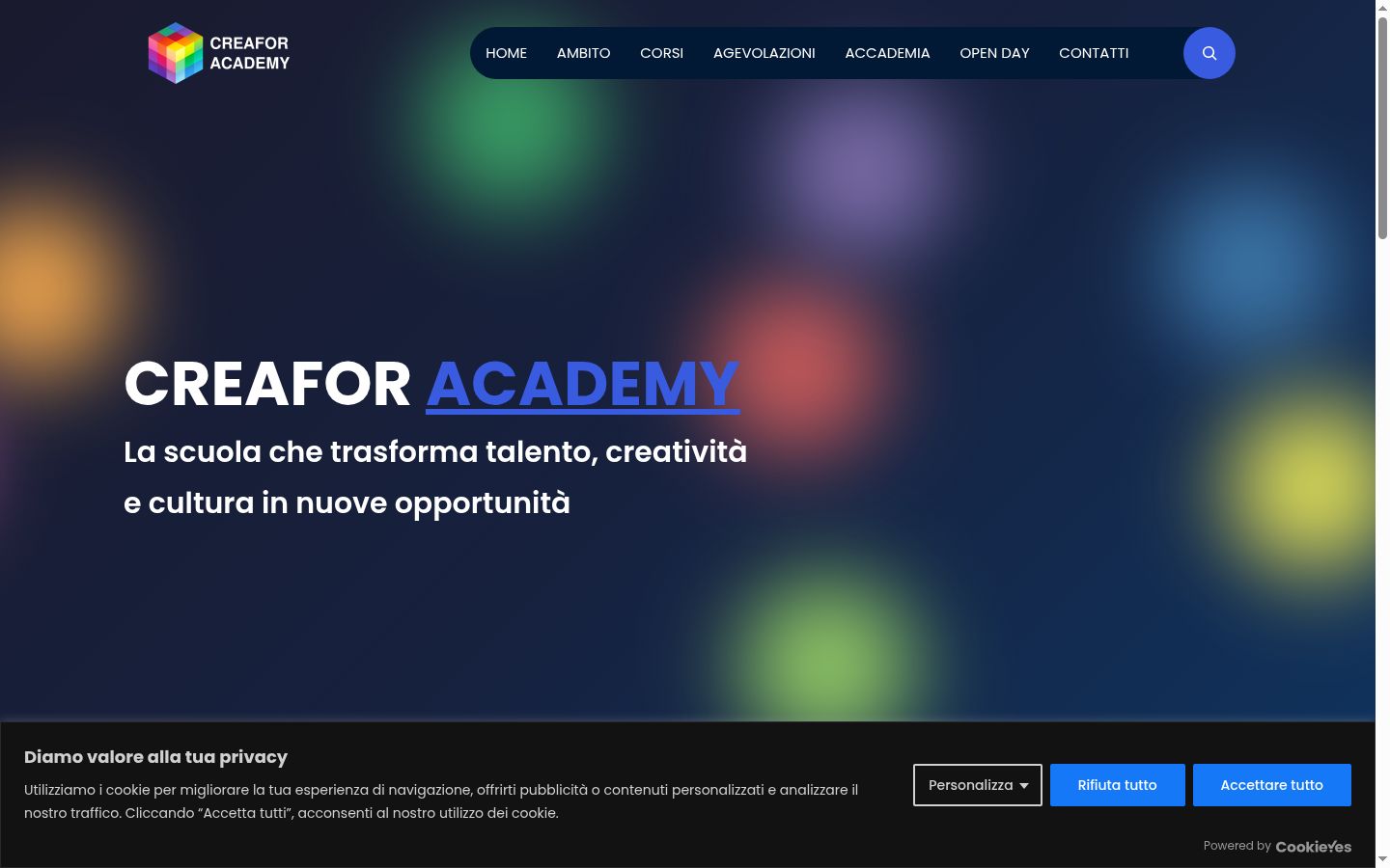 Screenshot του banner συγκατάθεσης που εμφανίστηκε πριν από οποιαδήποτε αλληλεπίδραση