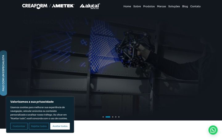 Screenshot of creaform.com.br