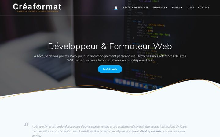 Screenshot of creaformat.fr