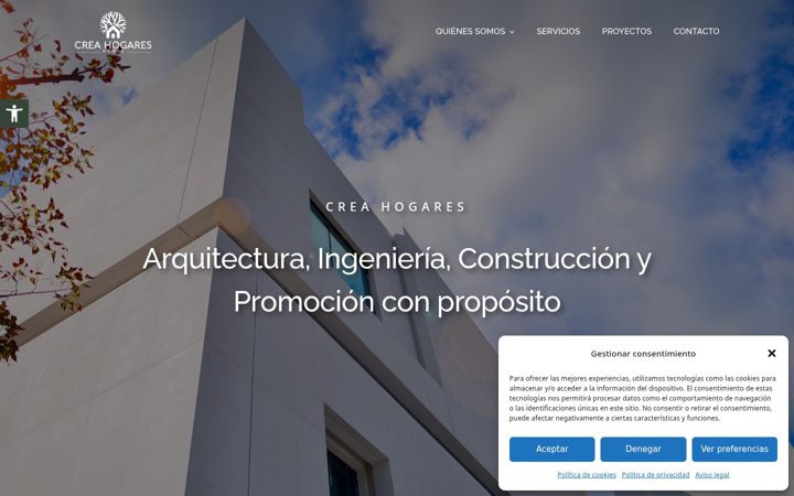 Screenshot of creahogares.com
