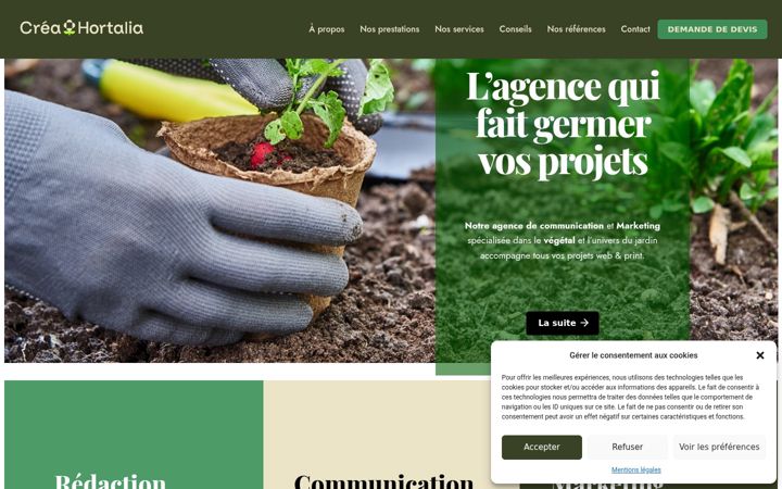 Screenshot of creahortalia.com