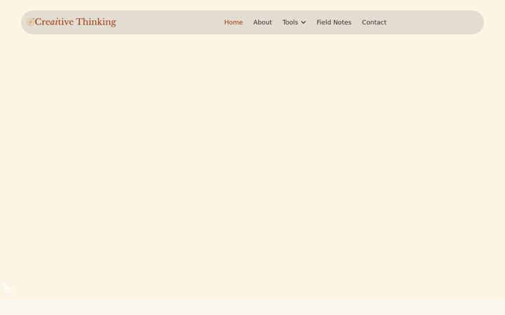 Screenshot of creaitivethinking.co.uk
