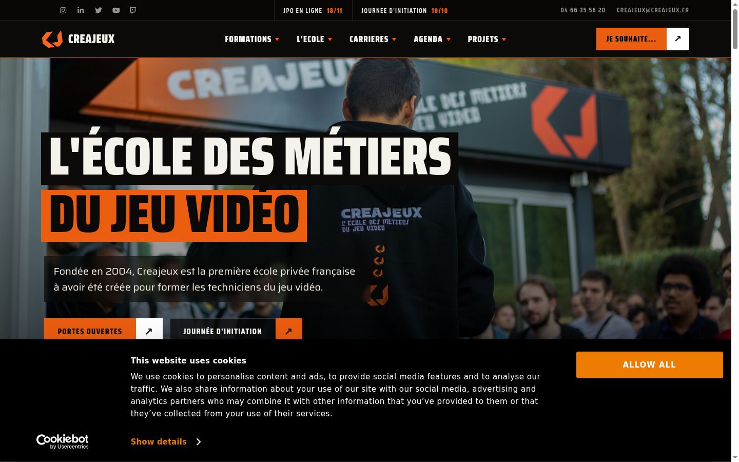 Screenshot des Einwilligungsbanners vor jeglicher Interaktion