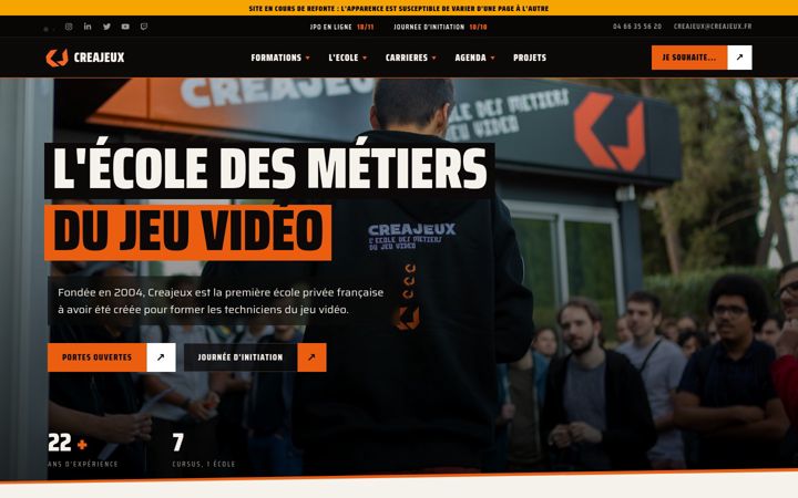 Screenshot of creajeux.fr