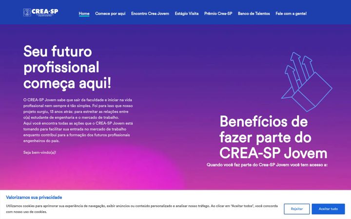 Screenshot of creajovem.com
