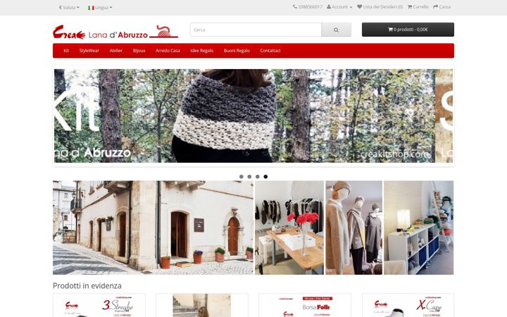 Screenshot of creakitshop.com