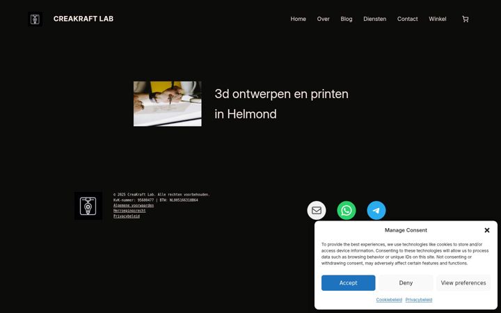 Screenshot of creakraftlab.nl