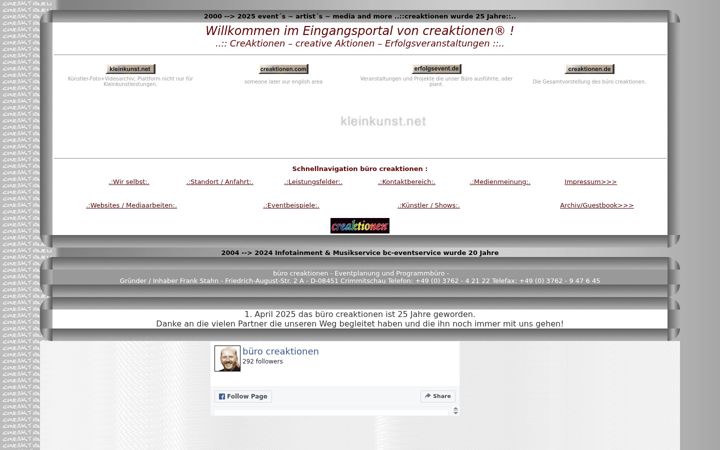 Screenshot of creaktion.de