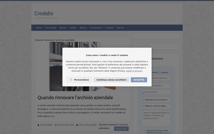 Screenshot of crealabs.it