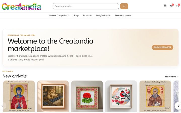 Screenshot of crealandia.com