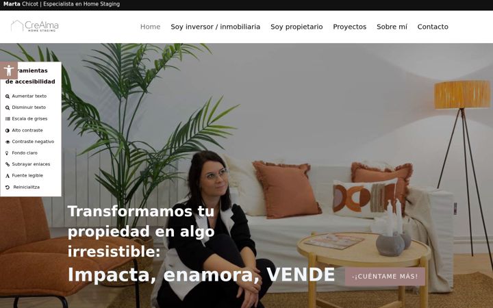 Screenshot of crealmahomestaging.com