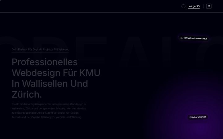 Screenshot of crealo.ch