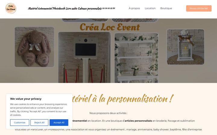 Screenshot of crealocevent.fr